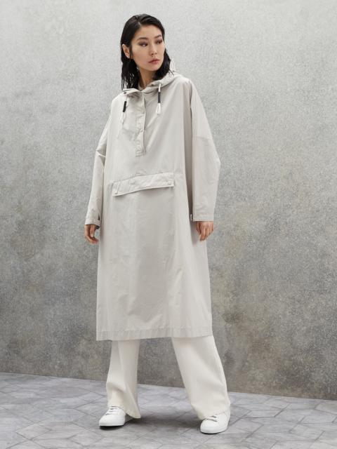 Brunello Cucinelli Water-resistant taffeta hooded outerwear jacket with shiny details
