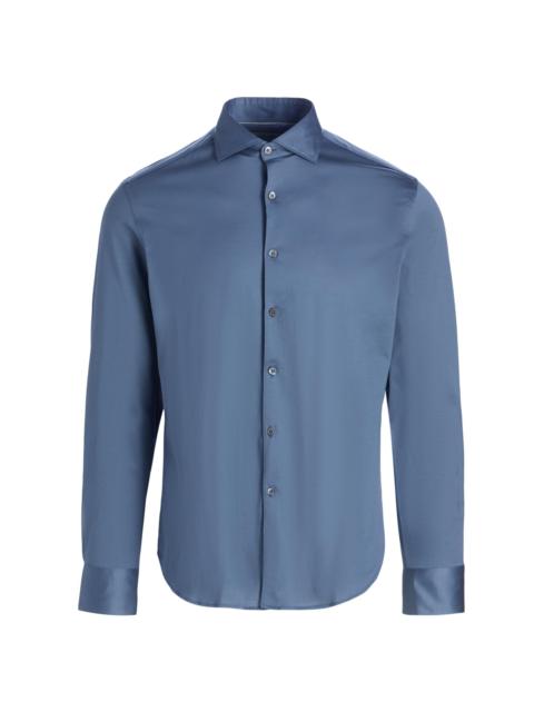 Canali Men's Jersey Sport Shirt - Blue