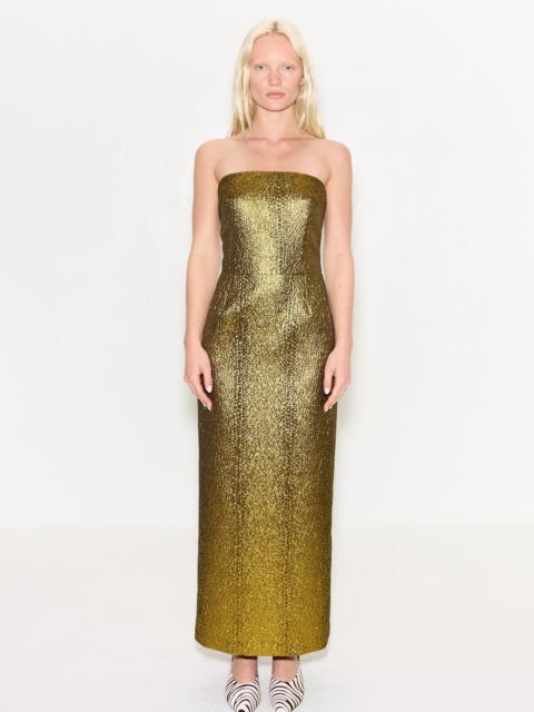 SIMONMILLER Verdelle Metallic Midi Dress In Star Gold