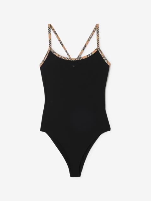 Burberry Check Trim Swimsuit