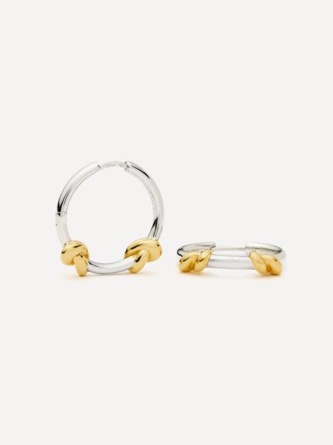 MISSOMA X Lucy Williams Mixed Metal Knot Small Hoop Earrings