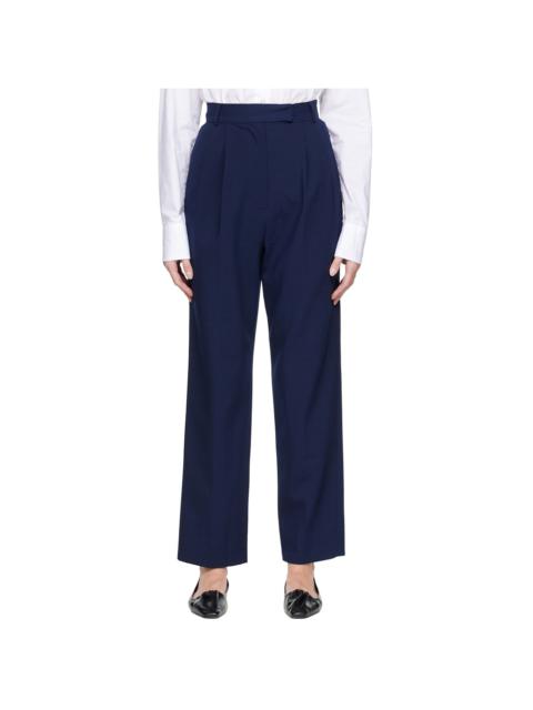 The Frankie Shop Navy Bea Trousers