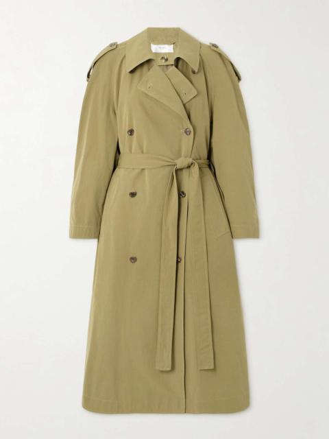 The Row Denver oversized belted double-breasted cotton-gabardine trench coat