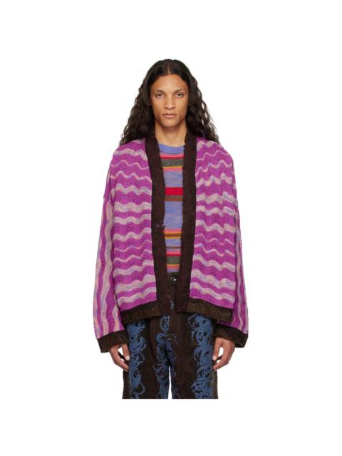 vitelli Purple Striped Cardigan