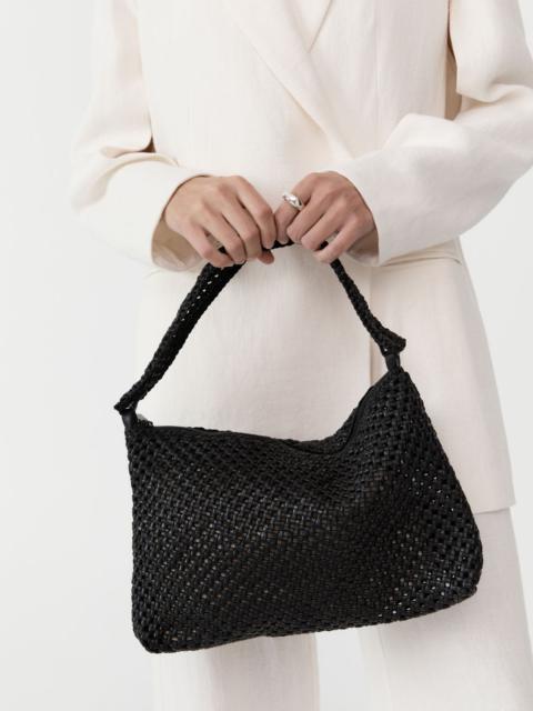 ST. AGNI Macrame Shoulder Bag - Black
