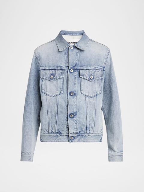 Men's Acid-Wash Denim Jacket
