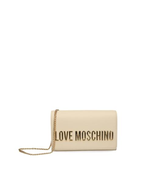 Moschino logo-plaque satchel