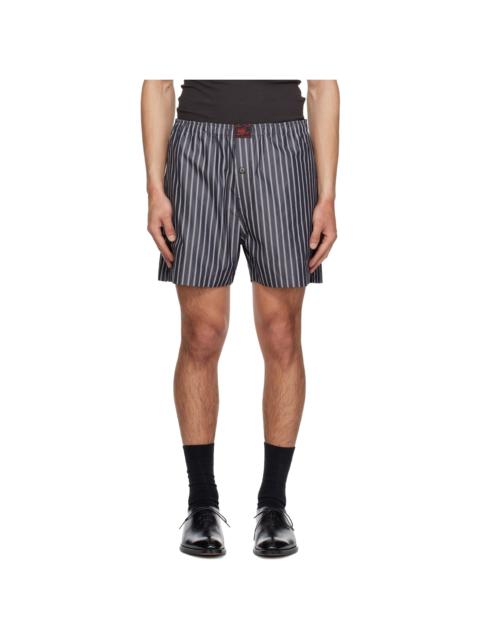 WILLY CHAVARRIA Black & White Willy Woven Boxer Shorts