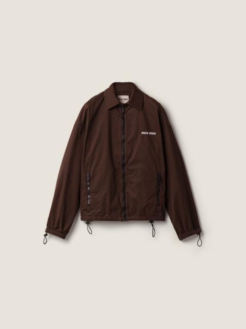 Miu Miu Washed gabardine blouson jacket