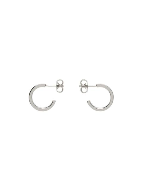 MM6 Maison Margiela Silver Numerical Hoop Earrings
