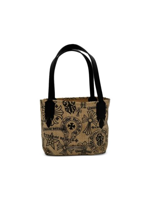 Chrome Hearts handle graphic beach bag