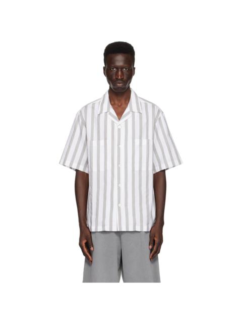 BARENA White & Gray Camicia Solana Shirt