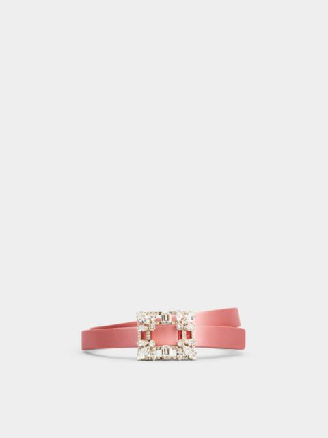 Roger Vivier Broche Vivier Buckle Belt in Satin