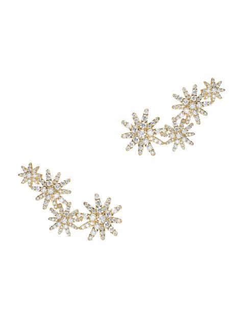 DAVID YURMAN Women's Starburst Full Pavé Climber Earrings in 18K Yellow Gold with Diamonds, 26.9MM - Diamond