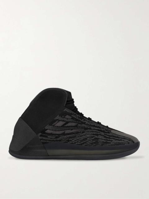 adidas Originals Yeezy QNTM Primeknit, Mesh and Nubuck Sneakers