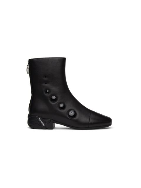 Raf Simons Black Solaris-21 High Zip-Up Boots