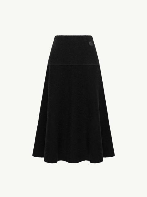 Moncler Bouclé Wool Blend Midi Skirt