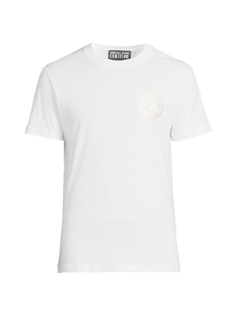 VERSACE JEANS COUTURE Men's Logo Cotton T-Shirt - White Gold