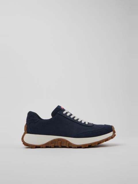 CAMPER Drift Trail VIBRAM Blue Nubuck and Textile Sneakers for Men.