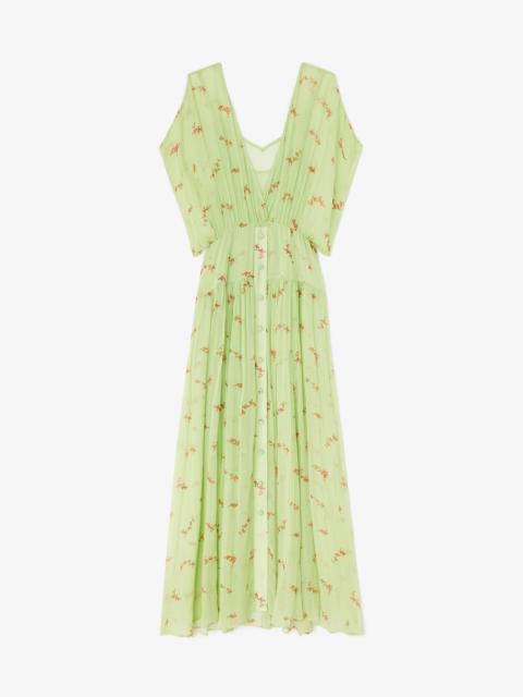 GANNI DRESS IN GREEN SILK