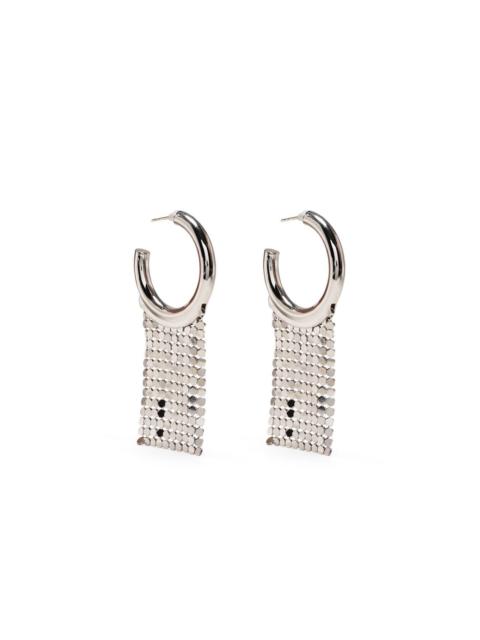 rabanne mesh-trimmed hoop earrings