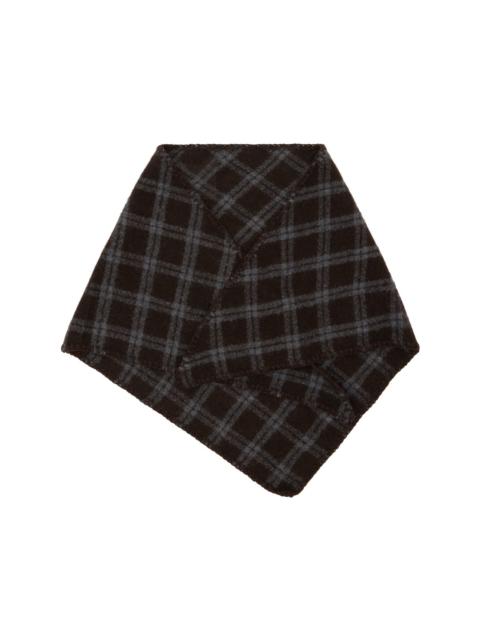 mfpen Brown & Gray Triangle Scarf