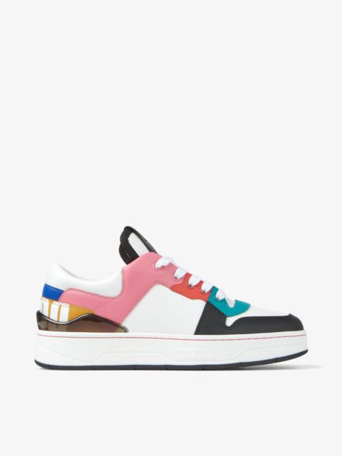 JIMMY CHOO Florent/F
White and Peacock Mix Leather Trainers