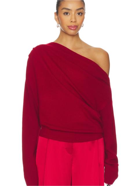 THE SEI Long Sleeve Asymmetrical Drape Sweater