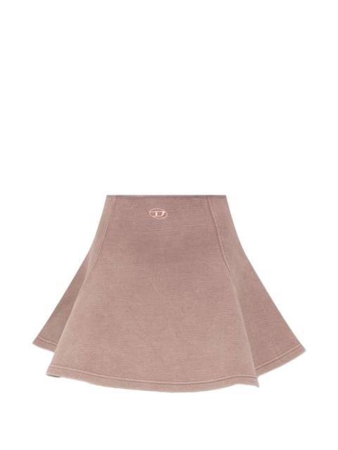 Diesel O-Alba logo-embroidered flared skirt