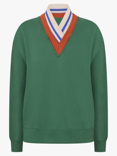 Dries Van Noten HALVY V-NECK KNIT VEST | FOREST GREEN