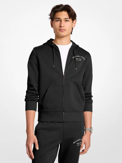 MICHAEL KORS Logo Cotton Blend Zip-Up Hoodie