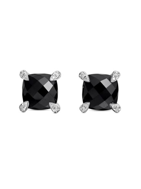 DAVID YURMAN Women's Chatelaine Stud Earrings in Sterling Silver - Black Onyx