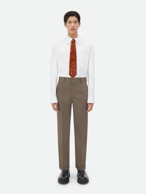 Bottega Veneta Wool Twill Cropped Trousers