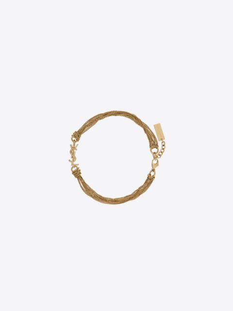 SAINT LAURENT cassandre tassel bracelet in metal