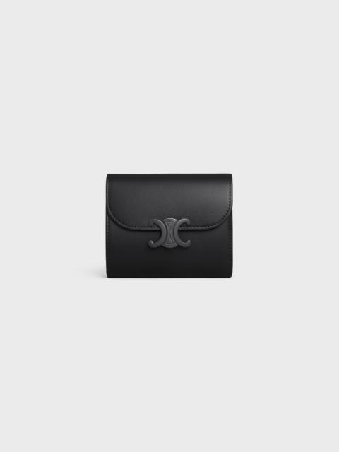 CELINE Small Flap Wallet TRIOMPHE in Shiny calfskin