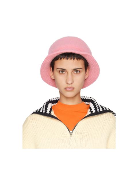 Marni Pink Brushed Alpaca Bucket Hat