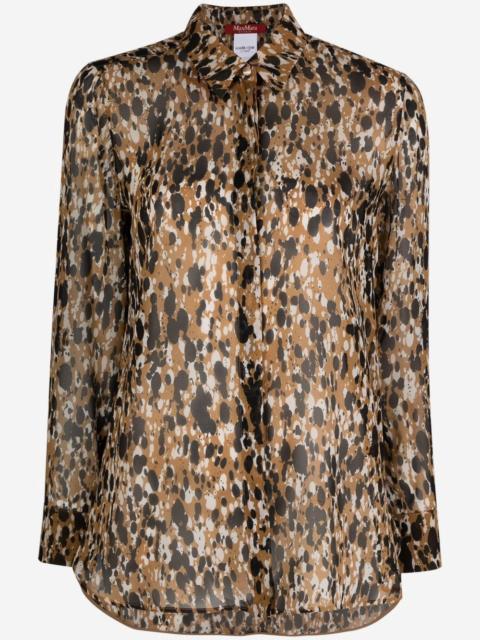 Max Mara abstract-print silk shirt