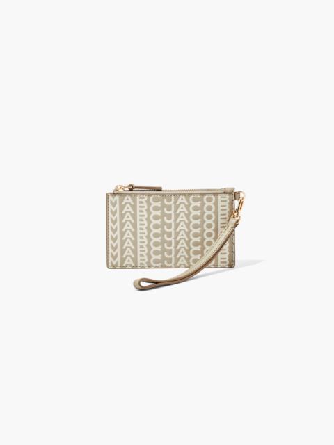 Marc Jacobs THE MONOGRAM LEATHER TOP ZIP WRISTLET