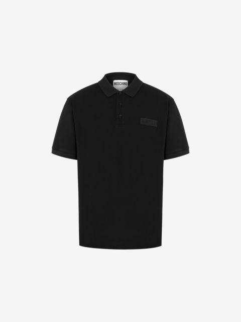 Moschino RUBBER LOGO PIQUÉ POLO SHIRT