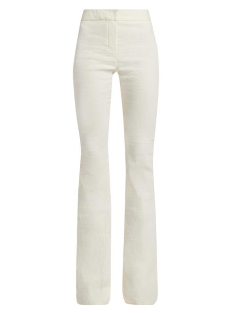 BRANDON MAXWELL Women's The Fae Mid-Rise Flared Pants - Grey