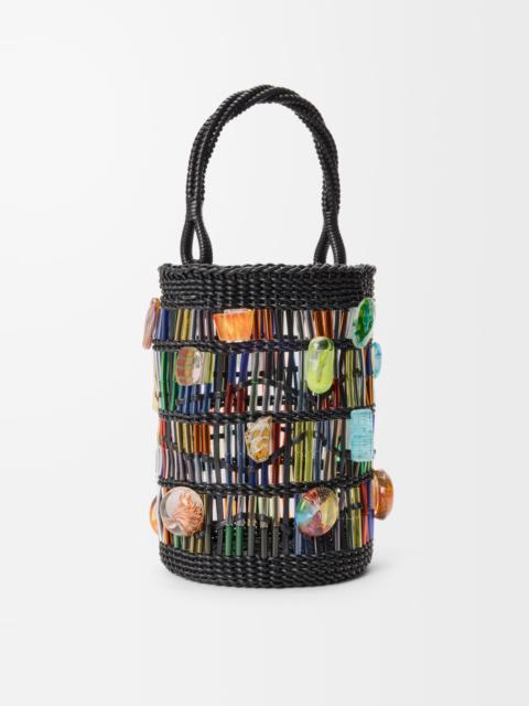 Loewe Bucket in leather and glass