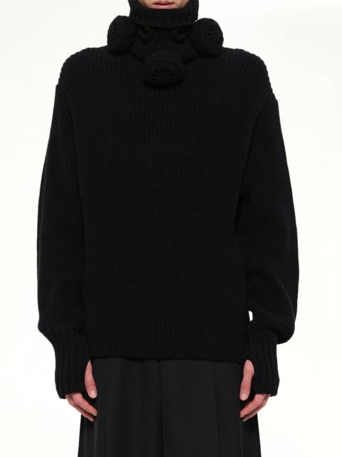 doublet Gas Mask Turtleneck Knit in Black
