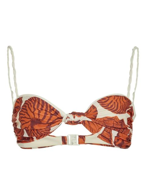 Johanna Ortiz oyster shell-print bikini top