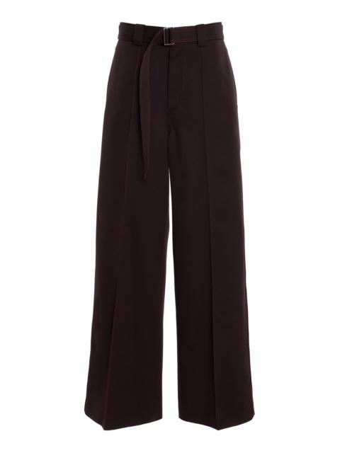 CHRISTOPHER JOHN ROGERS Wool Wide-Leg Pants brown
