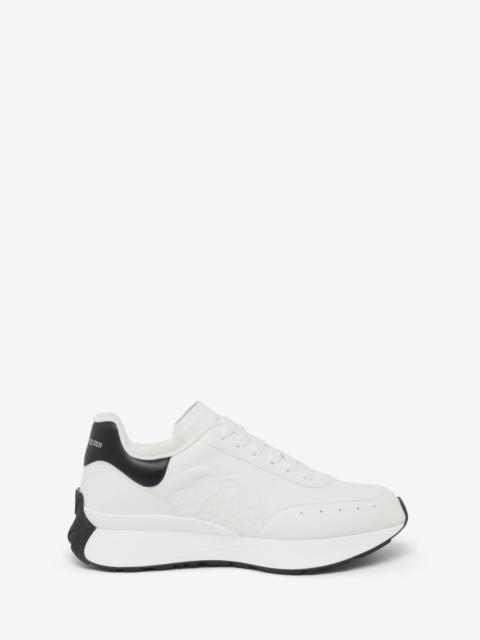 Alexander McQueen Men's Sprint Runner in White/black