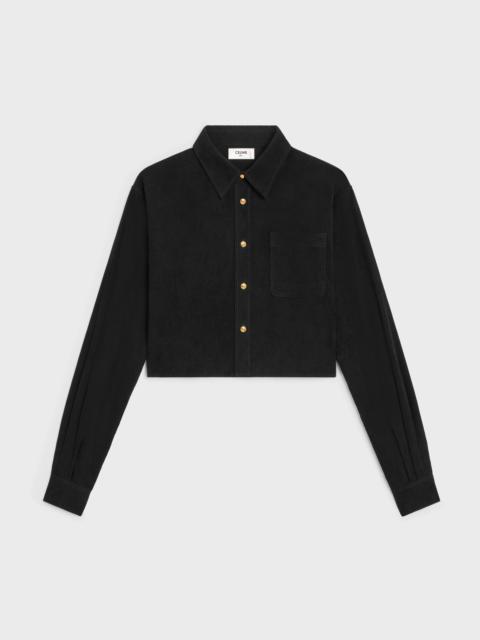 CELINE cropped shirt in corduroy