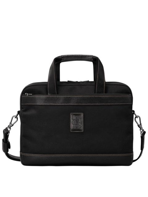Longchamp Boxford S Briefcase Black - Recycled canvas