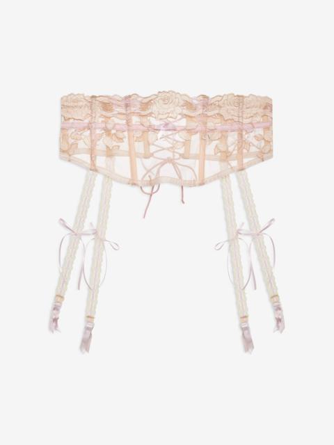 For Love & Lemons Twilight Rose Garter Belt