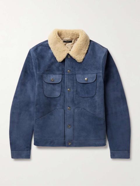 TOM FORD Shearling-Trimmed Suede Jacket