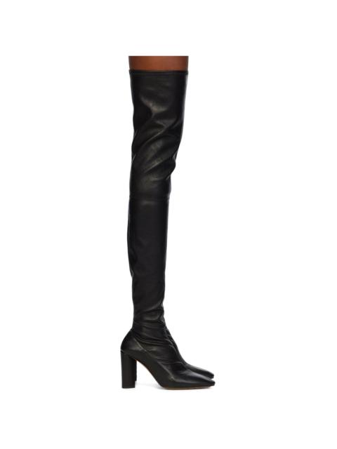 Black Tripod Over-The-Knee Boots